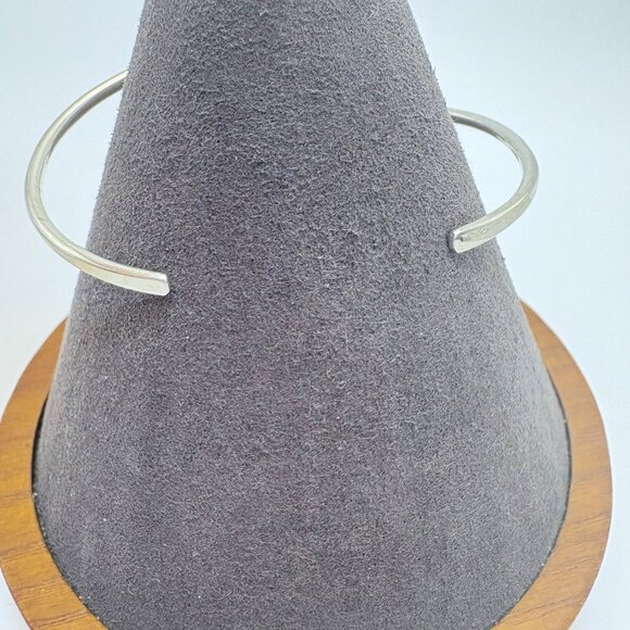 Sterling SIlver 925 Coral Abstract Wavy Design Open Cuff Bracelet Size 7.5" Fit - Picture 4 of 10